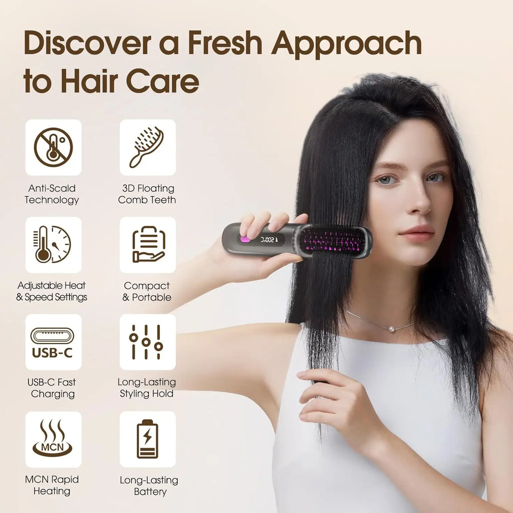 SilkFinish Cordless Ionic Straightening Brush
